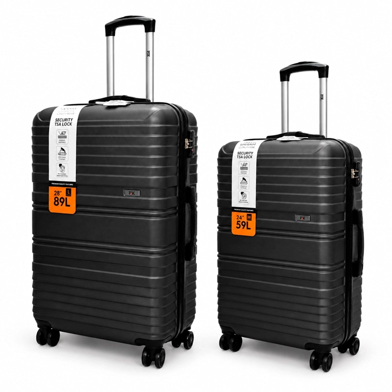 SET 2 MALETAS NORTHPAK RESISTENTE ULTRALIVIANA 24'+28' GRIS - 1