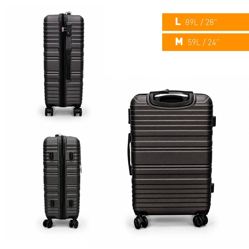 SET 2 MALETAS NORTHPAK RESISTENTE ULTRALIVIANA 24'+28' GRIS - 8