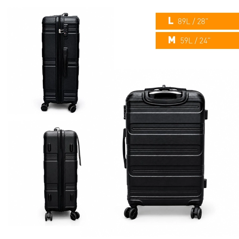 SET 2 MALETAS NORTHPAK RESISTENTE ULTRALIVIANA 24'+28' NEGRO - 8