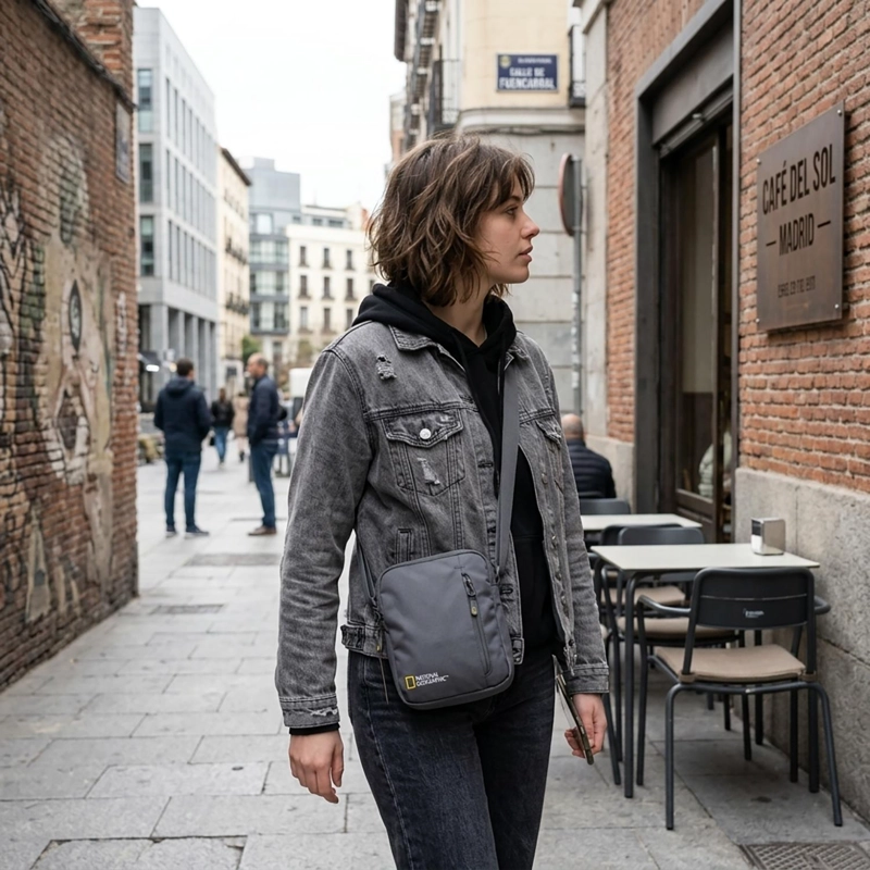 BANANO BOLSO VIAJE CROSSBODY WILD GRIS 3L - 2