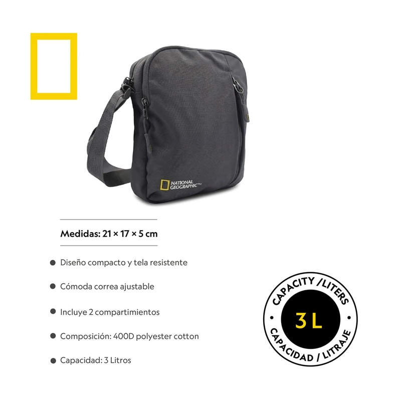 BANANO BOLSO VIAJE CROSSBODY WILD GRIS 3L - 5