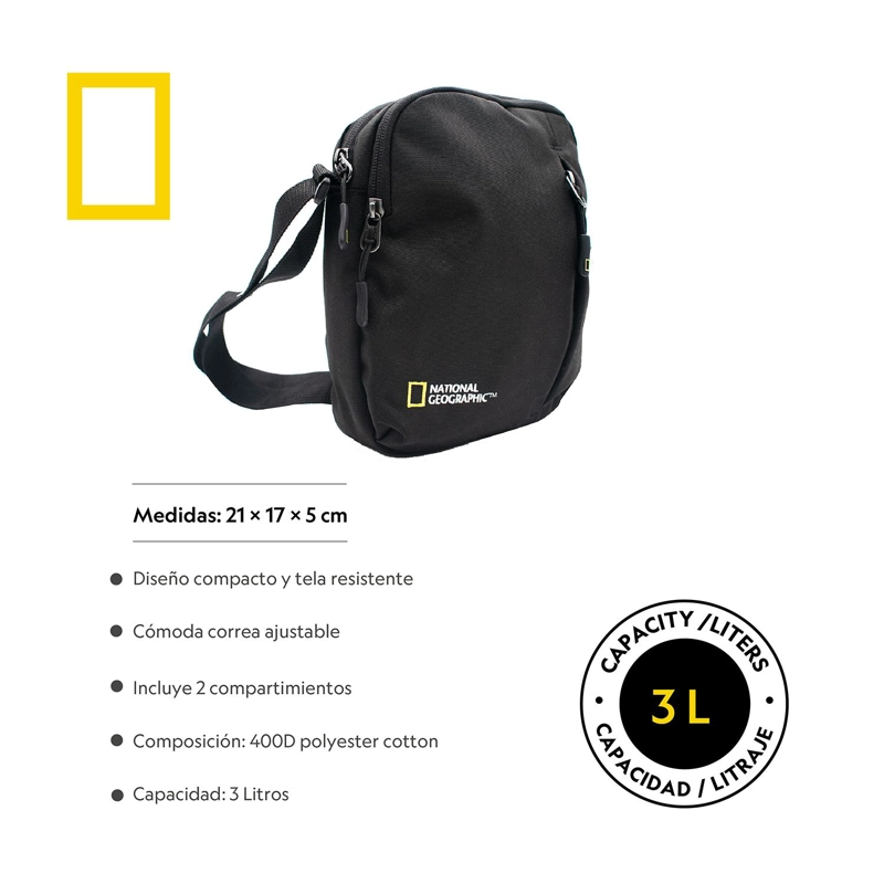 BANANO BOLSO VIAJE CROSSBODY WILD NEGRO 3L - 5