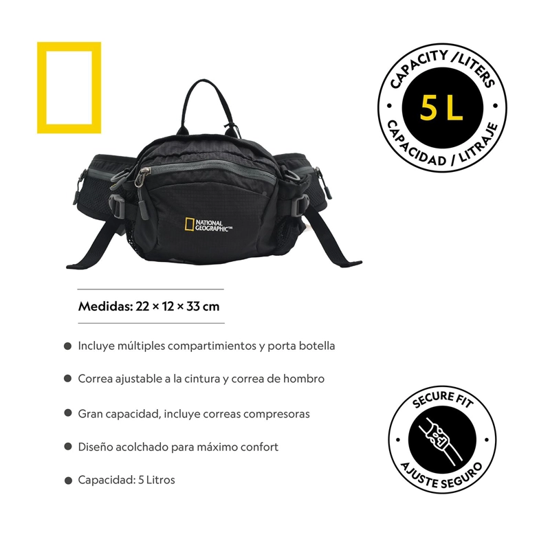BANANO BANFF NEGRO 5 L PORTA BOTELLA - 4