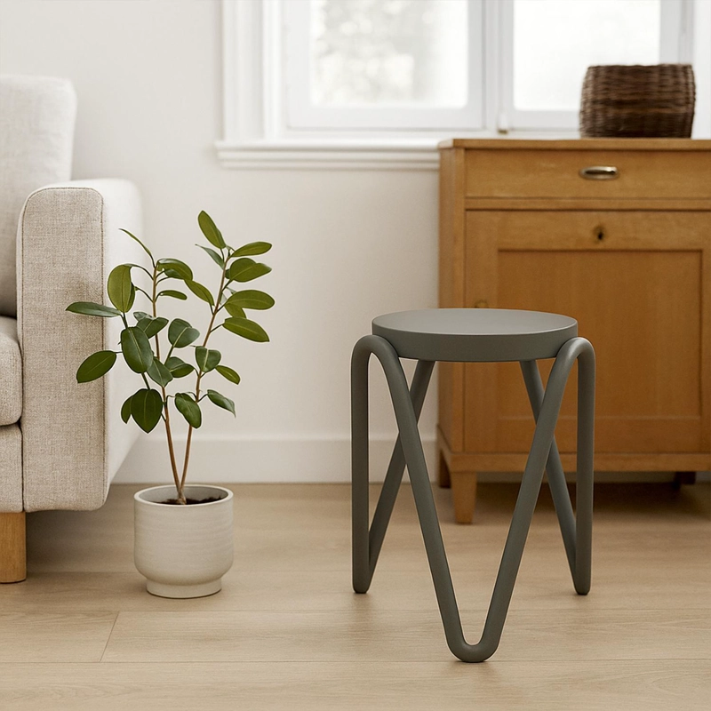 SET 2 PISOS BANCO APILABLE DECO LISBOA GRIS ESCANDINAVIA 27X27X46CM - 5