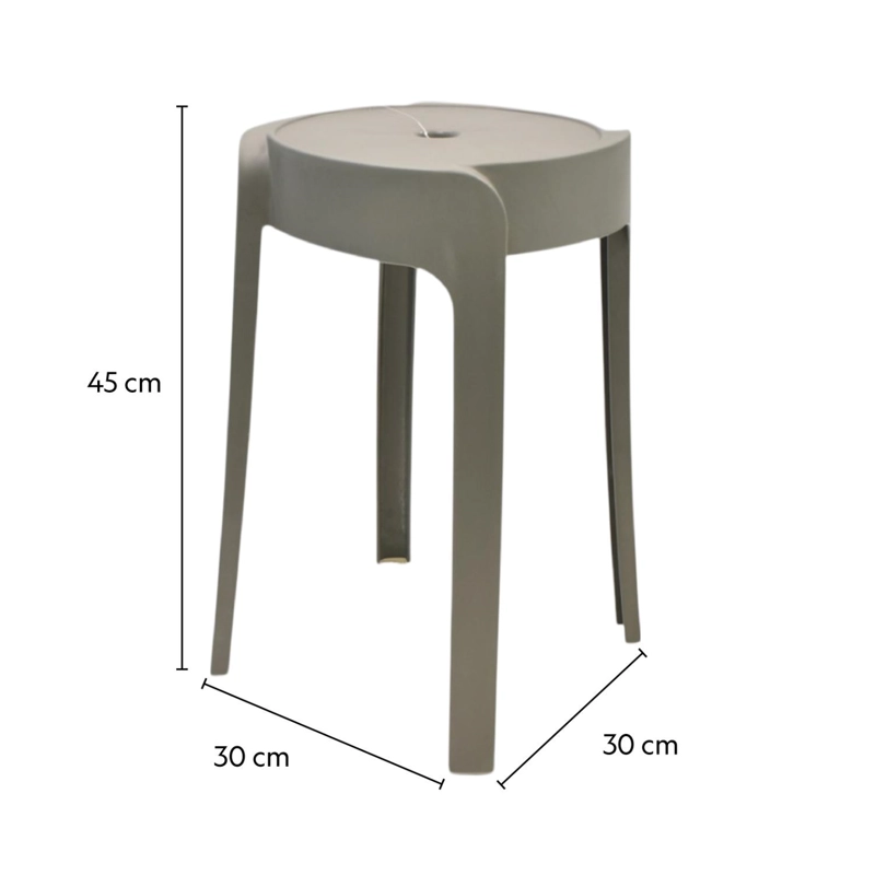 SET 2 PISOS BANCO APILABLE DECO VALENCIA GRIS ESCANDINAVIA 45 CM - 5