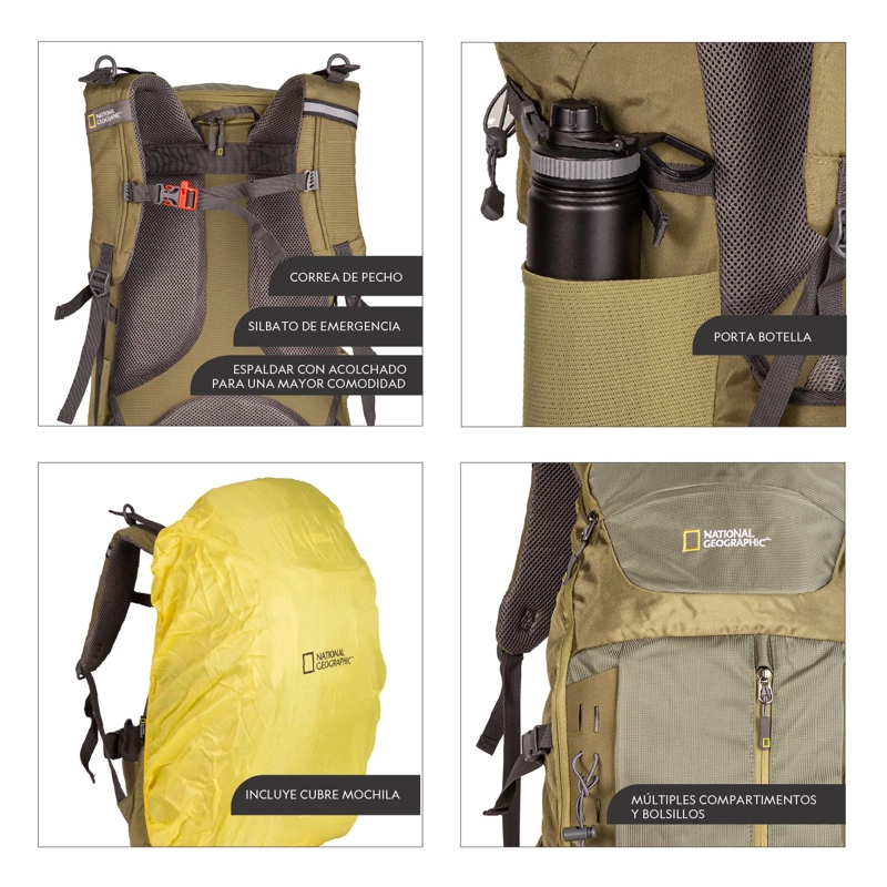 MOCHILA SNOWDON VERDE 40 LITROS NATIONAL GEOGRAPHIC - 8