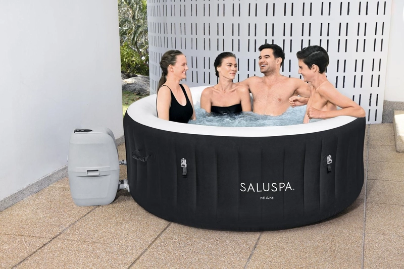HOT TUB SPA INFLABLE 4 PERSONAS MIAMI AIRJET NEGRO BESTWAY - 2