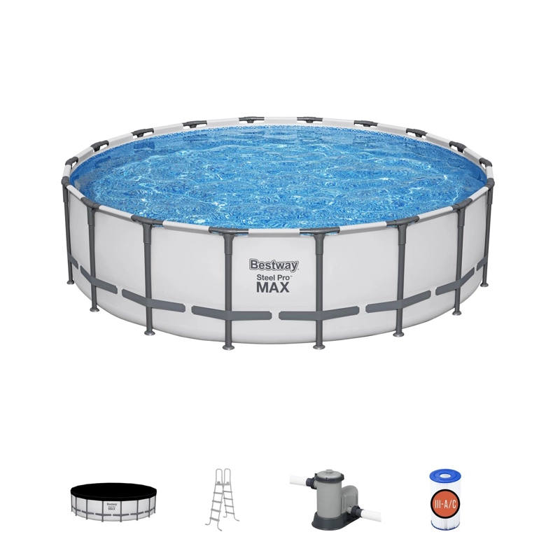 SET PISCINA ESTRUCTURAL REDONDA ALTA 5.49 X 1.32M BESTWAY - 1