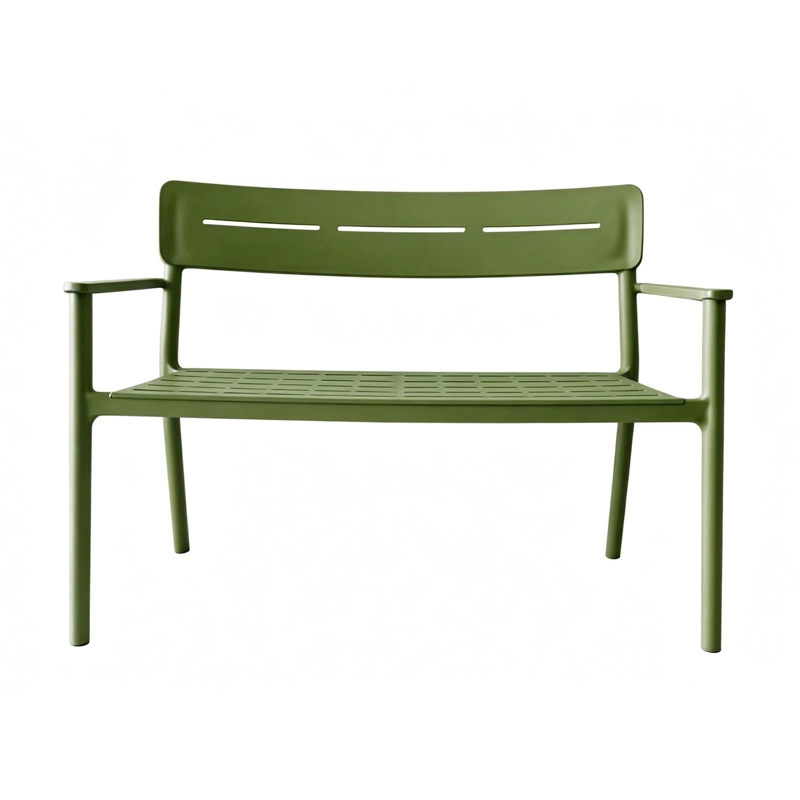 BANCA TERRAZA JARDIN PLASTICO VERDE 83X60X117CM ESCANDINAVIA - 3