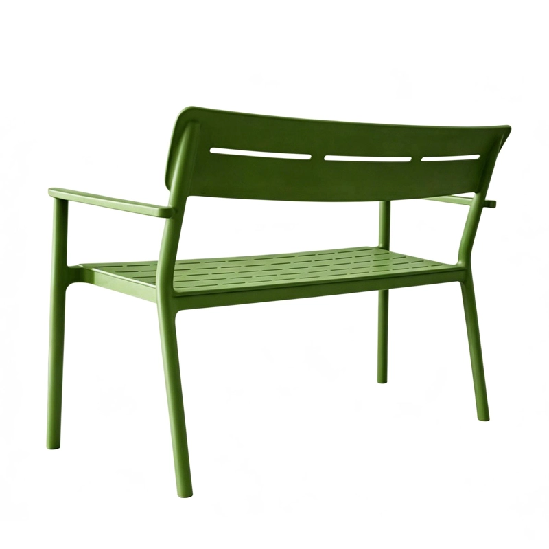 BANCA TERRAZA JARDIN PLASTICO VERDE 83X60X117CM ESCANDINAVIA - 5