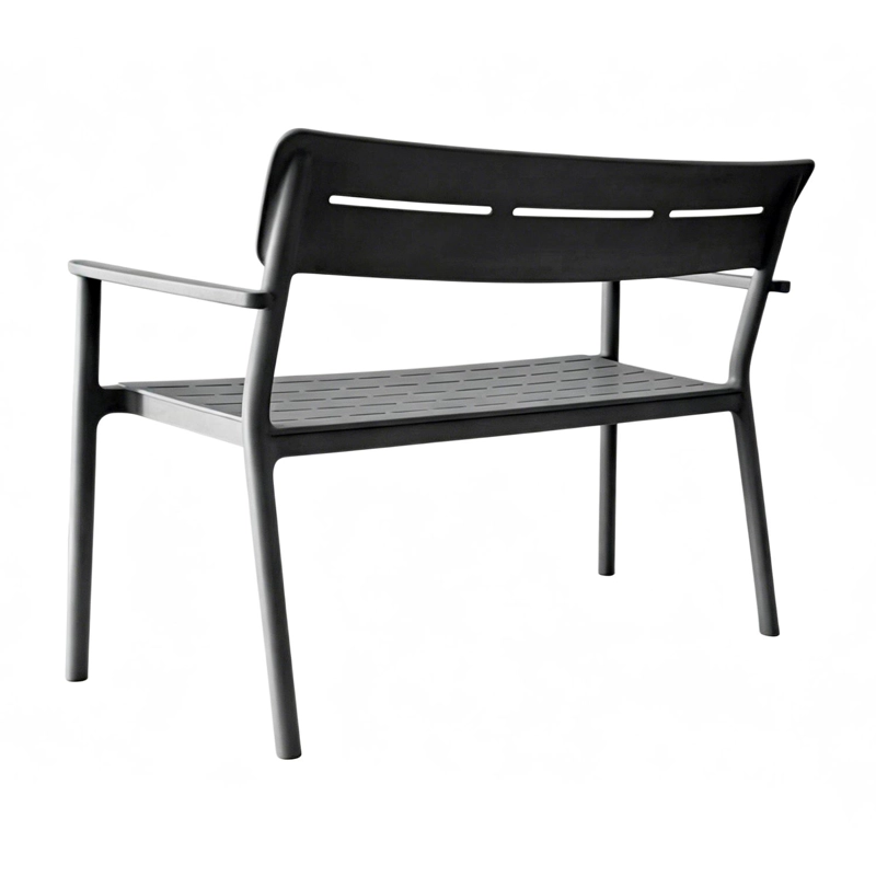 BANCA TERRAZA JARDIN PLASTICO GRIS 83X60X117CM ESCANDINAVIA - 7