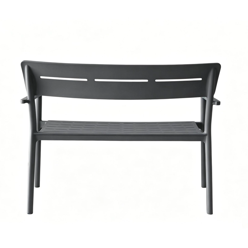 BANCA TERRAZA JARDIN PLASTICO GRIS 83X60X117CM ESCANDINAVIA - 8