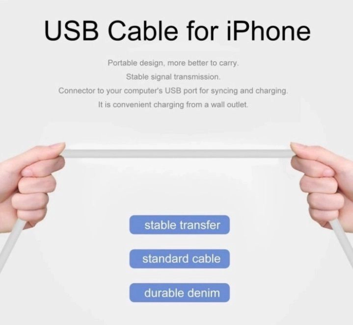 CABLE CONECTOR LIGHTNING IPHONE O IPAD 1 METRO RÁPIDO - 6