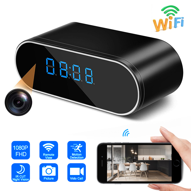 CÁMARA INTELIGENTE ESPÍA WIFI RELOJ DESPERTADOR 1080P HD VISIÓN NOCTURNA