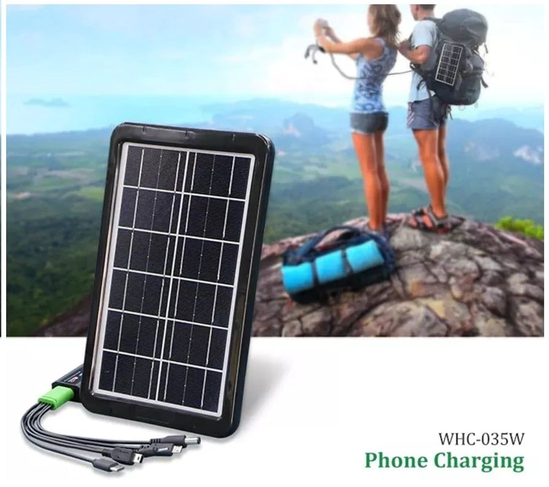 PANEL SOLAR PORTATIL 15W 16V EXTERIORES Y EMERGENCIA CABLE USB 5 EN 1 - 4
