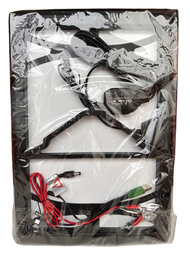 PANEL SOLAR PORTATIL 15W 16V EXTERIORES Y EMERGENCIA CABLE USB 5 EN 1 - 8