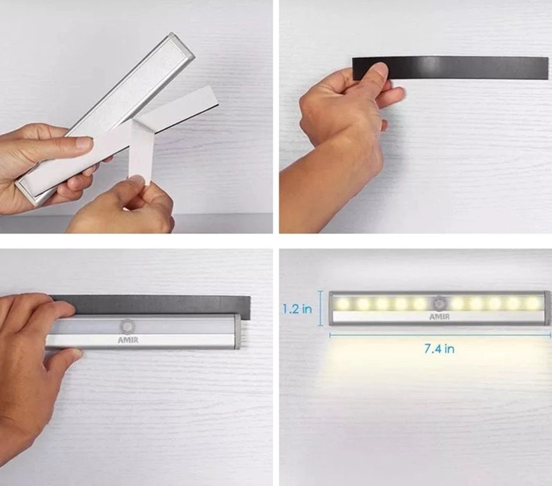 LUZ LED RECARGABLE CON SENSOR DE MOVIMIENTO ILUMINACION INTELIGENTE - 4