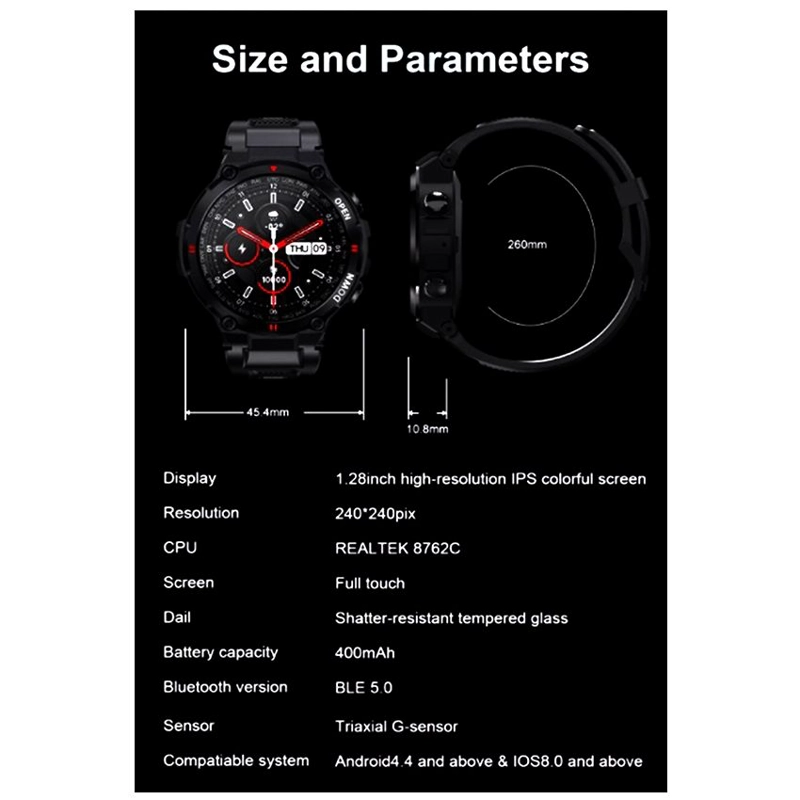 SMARTWATCH K22 SPORTS NEGRO BLUETOOTH - 6