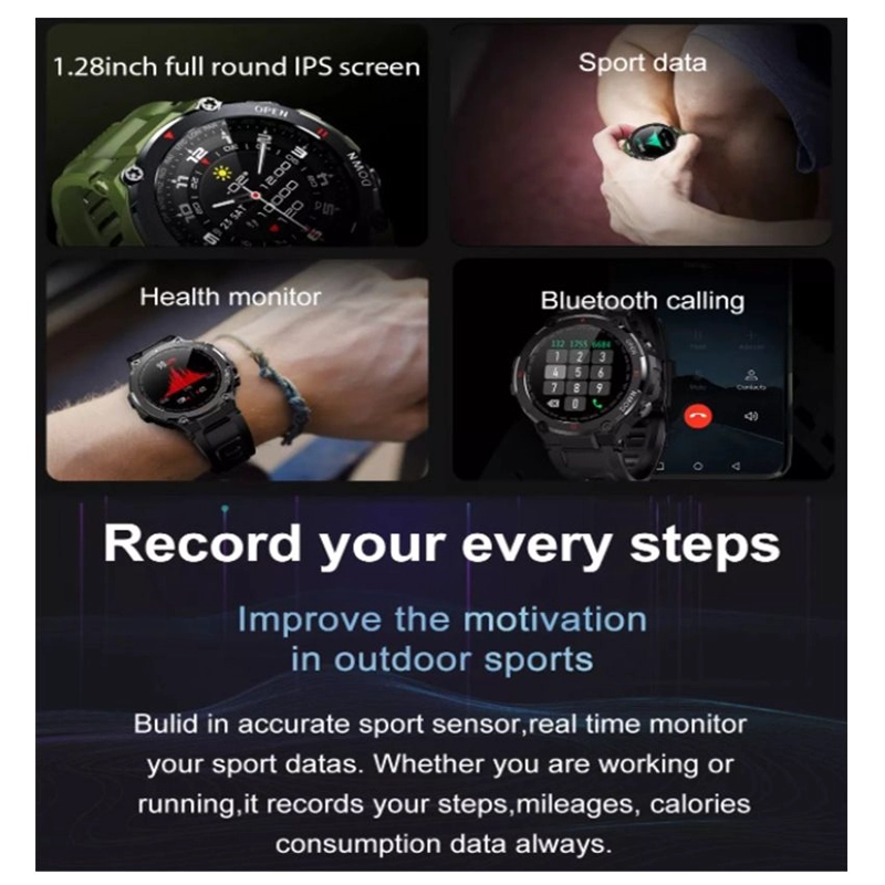 SMARTWATCH K22 SPORTS NEGRO BLUETOOTH - 7