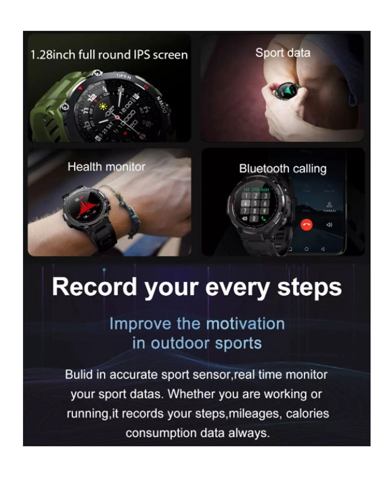 SMARTWATCH K22 SPORTS BLANCO BLUETOOTH - 5