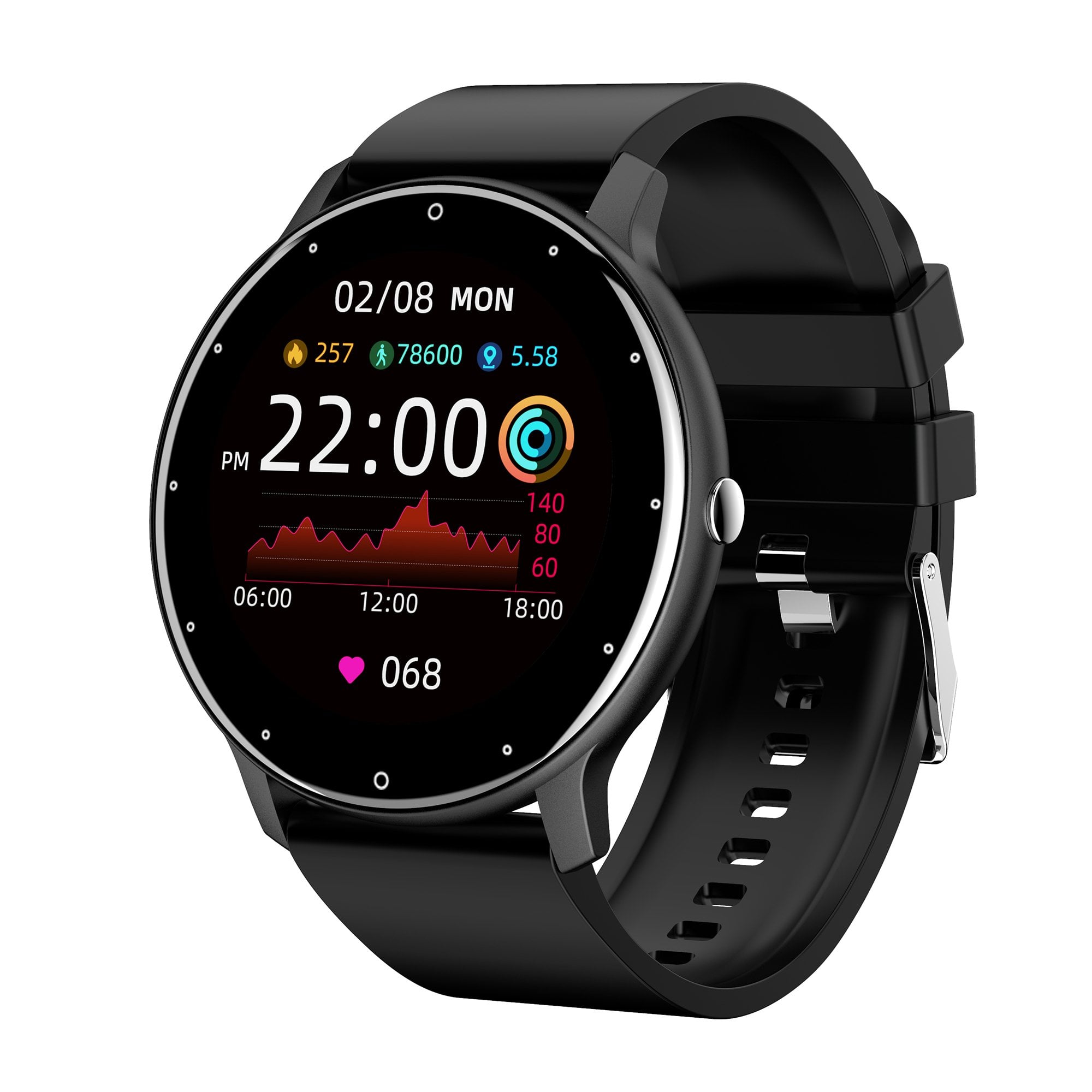 GENÉRICO SMARTWATCH ZL02 NEGRO BLUETOOTH SPORTS FITNESS
