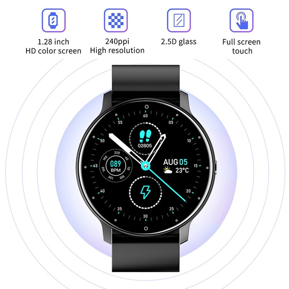 SMARTWATCH ZL02 NEGRO BLUETOOTH SPORTS FITNESS - 2