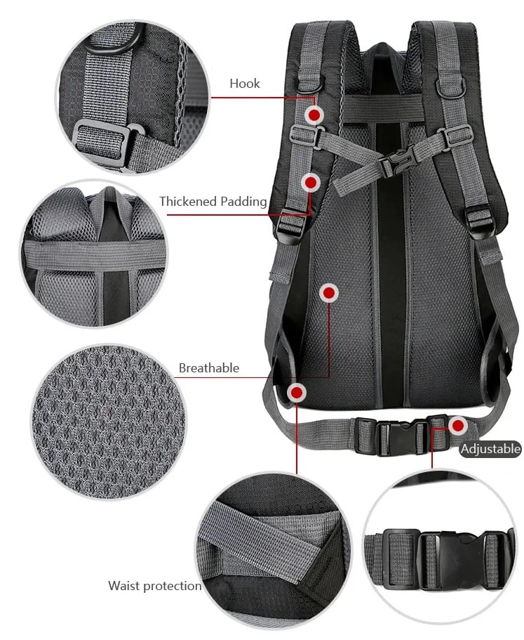 MOCHILA MULTIFUNCIONAL OUTDOOR IMPERMEABLE PARA NOTEBOOK Y VIAJES - 5