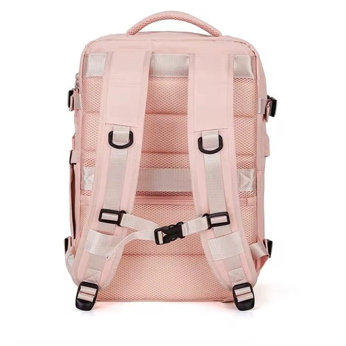 MOCHILA FEMENINA IMPERMEABLE DE GRAN CAPACIDAD 39L CON PUERTO USB RESISTENTE AL AGUA POLIESTER - 5