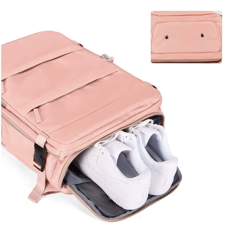 MOCHILA FEMENINA IMPERMEABLE DE GRAN CAPACIDAD 39L CON PUERTO USB RESISTENTE AL AGUA POLIESTER - 8