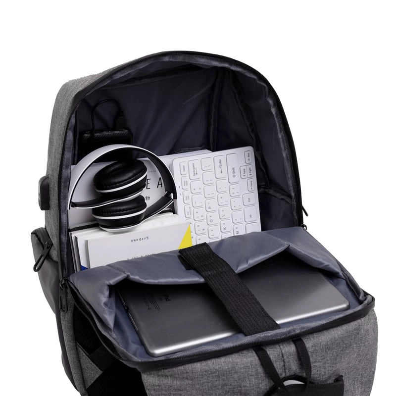MOCHILA MULTIFUNCIONAL LAPTOP IMPERMEABLE CON PUERTO USB 35 LITROS - 6