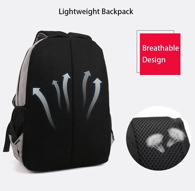 MOCHILA MULTIFUNCIONAL LAPTOP IMPERMEABLE CON PUERTO USB 35 LITROS - 6