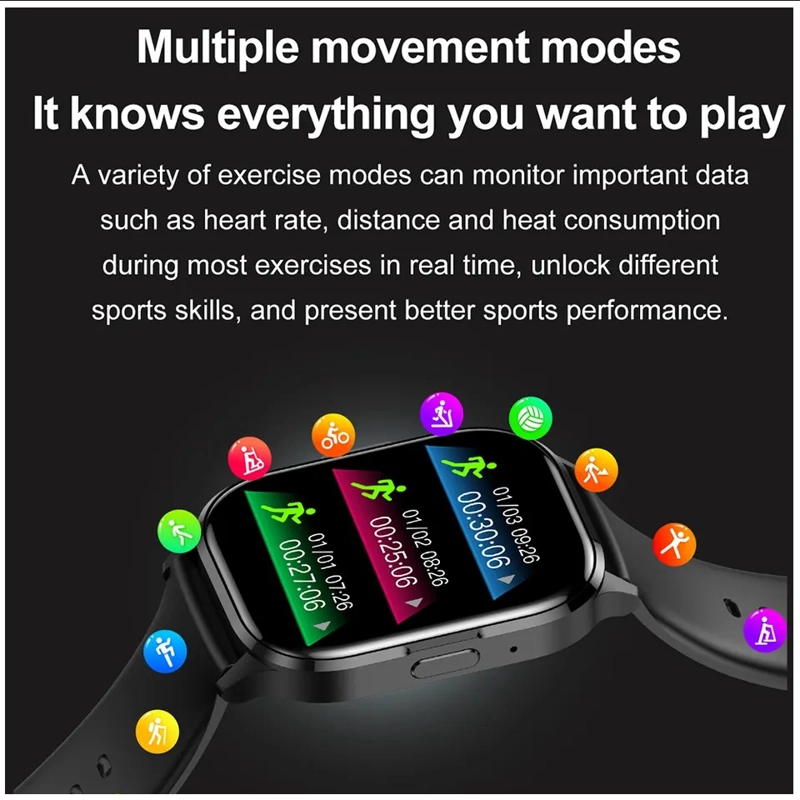 SMARTWATCH HK NEGRO PANTALLA AMOLED 2.01 MONITOR RITMO CARDÍACO - 9