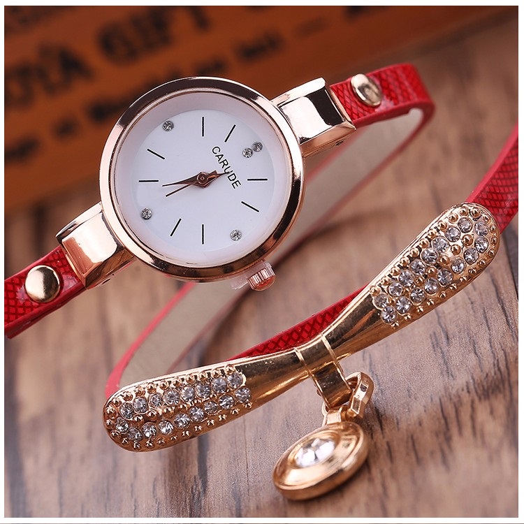RELOJ MUJER CUARZO LUJO PERSONALIZADO ES CON INCRUSTACIONES Y PULSERA - 3