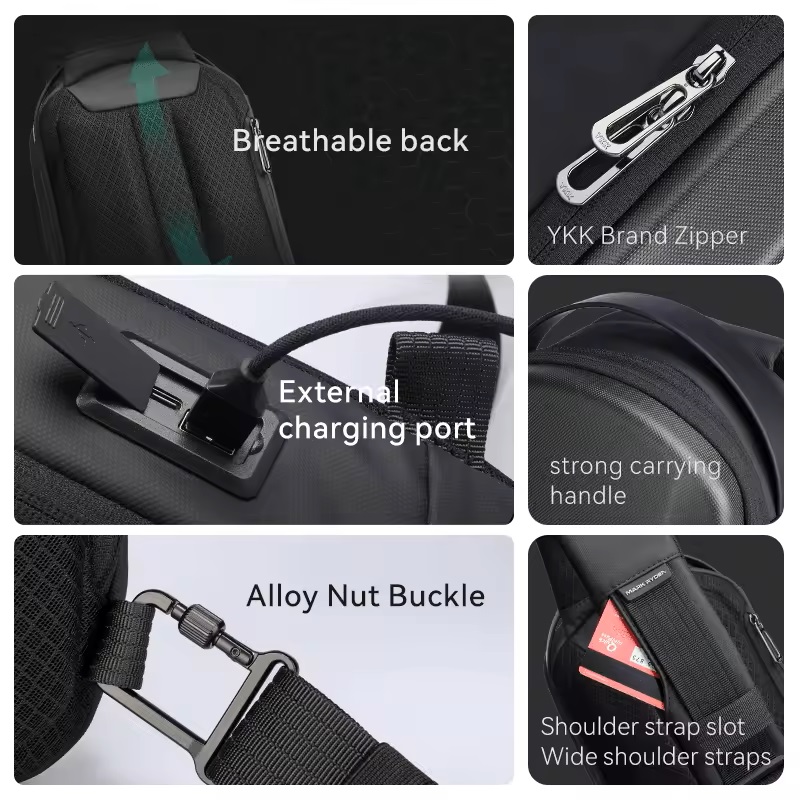 BOLSO ANTIRROBO MULTIFUNCIONAL PARA VIAJES Y OFICINA IMPERMEABLE - 6