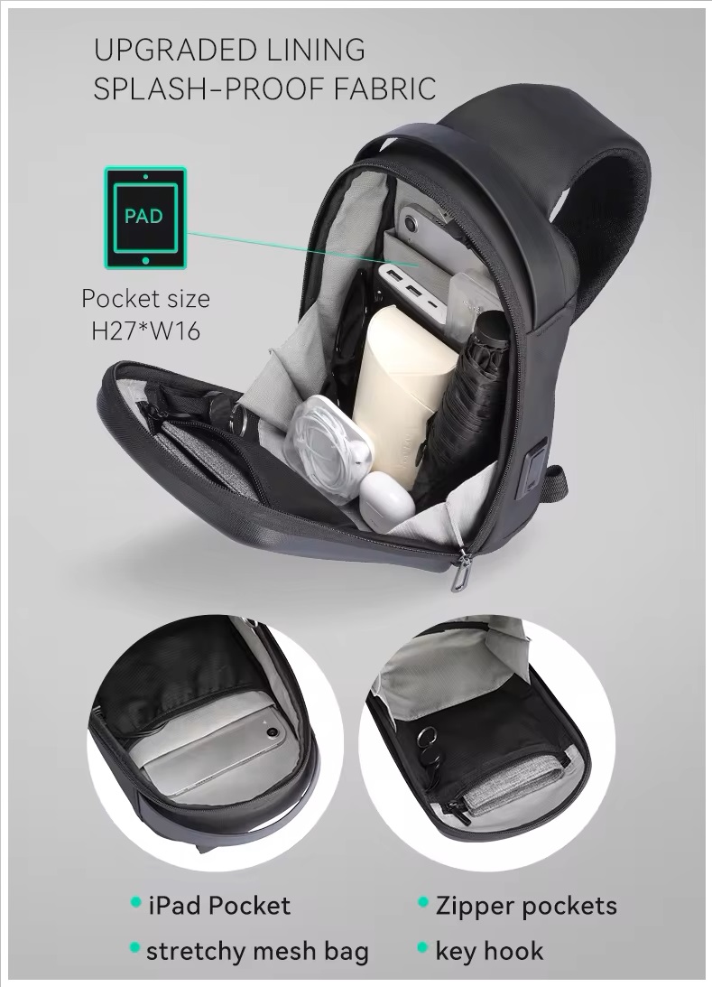 BOLSO ANTIRROBO MULTIFUNCIONAL PARA VIAJES Y OFICINA IMPERMEABLE - 8