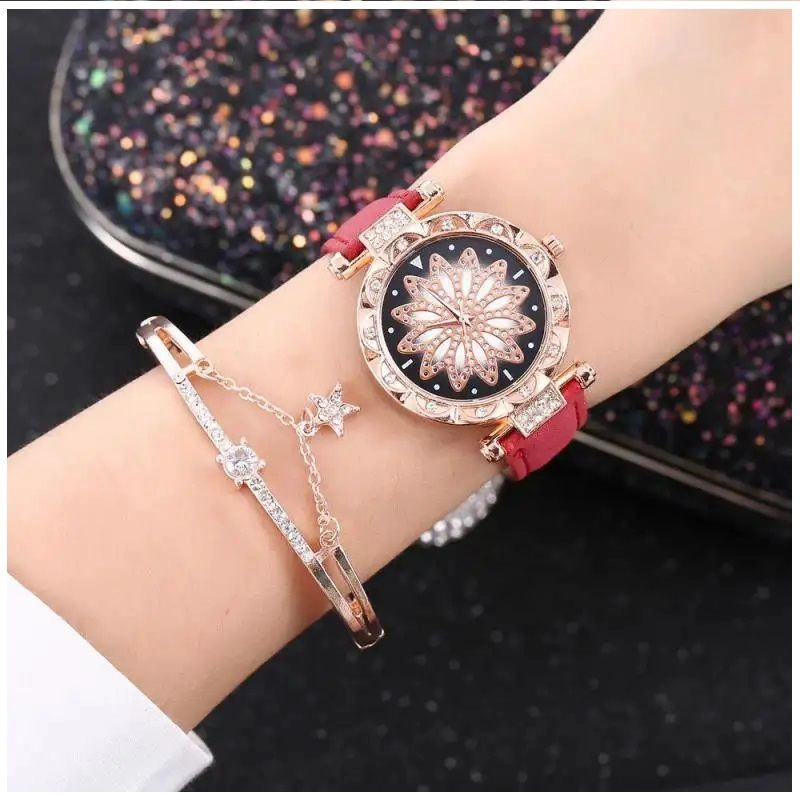 RELOJ MUJER CUARZO SET LUJO EXCLUSIVO ES CON COLGANTE AROS Y PULSERA - 3