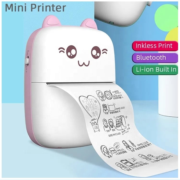 MINI IMPRESORA TÉRMICA PORTÁTIL DE ETIQUETAS INALÁMBRICA CON ADHESIVO - 2