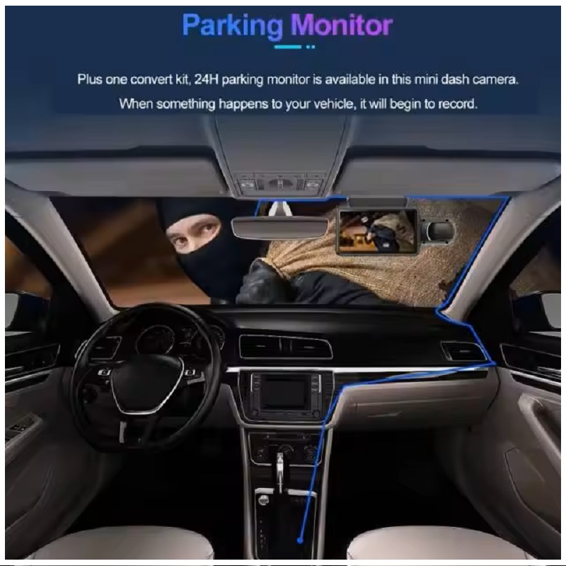 DASH CAM CÁMARA DUAL 1080P ÁNGULO AMPLIO DE 150° SENSOR G PANTALLA 3.5 PULGADAS - 9