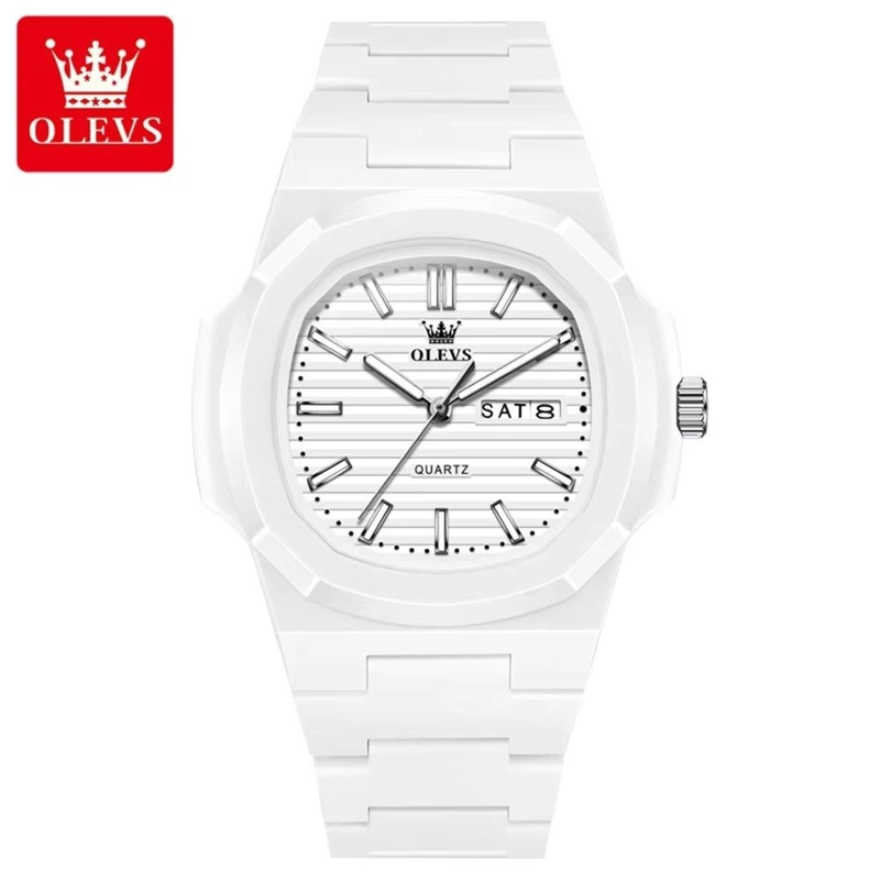 RELOJ DEPORTIVO CUADRADO CORREA DE RESINA MODERNO Y RESISTENTE AL AGUA - 1