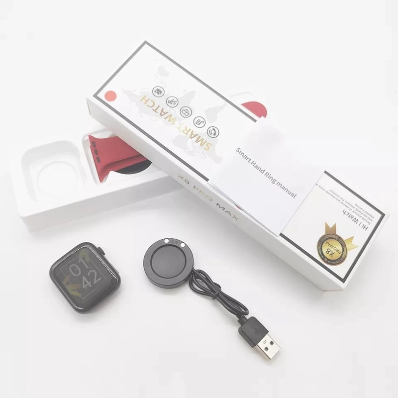 RELOJ INTELIGENTE SMARTWATCH BLUETOOTH X8 PRO ROJO - 4