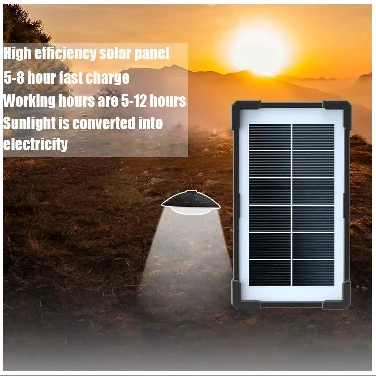KIT SOLAR PORTATIL PANEL SOLAR ILUMINACION LED Y CARGADOR USB 30W IP65 EXTERIORES Y EMERGENCIAS - 3