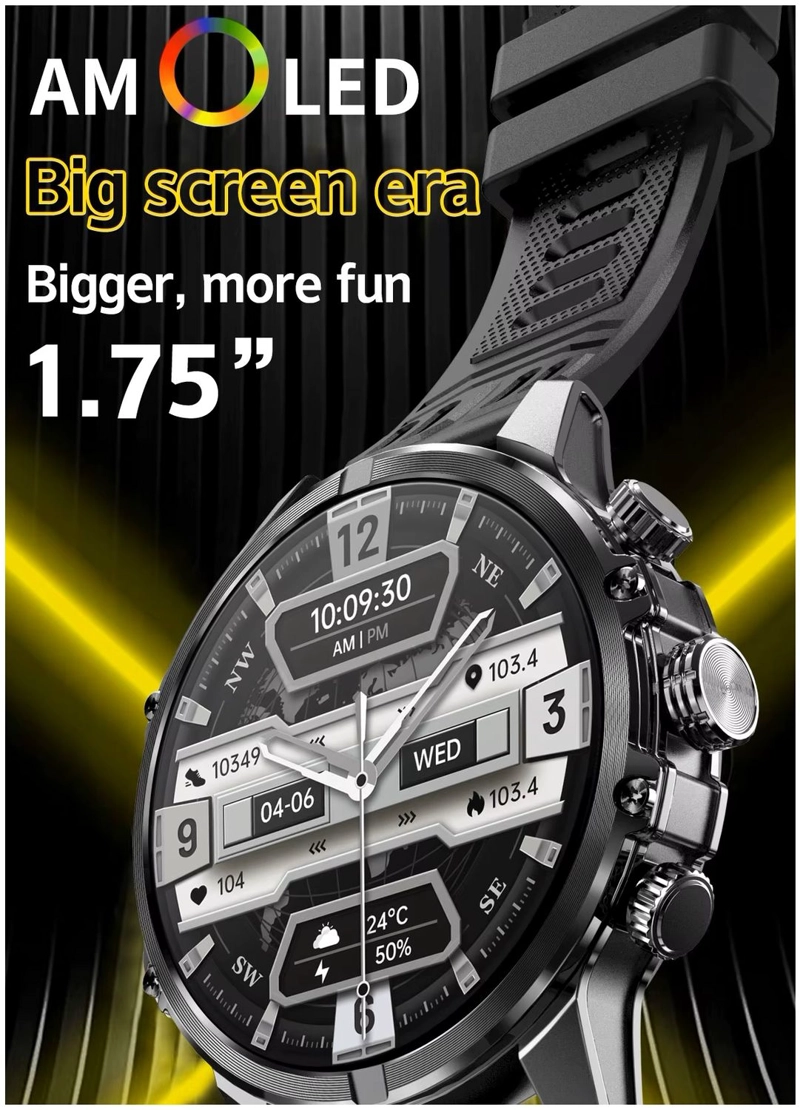 SMARTWATCH DEPORTIVO TACTICO AMOLED 1.75 IP67 600MAH ANDROID & IOS - 5