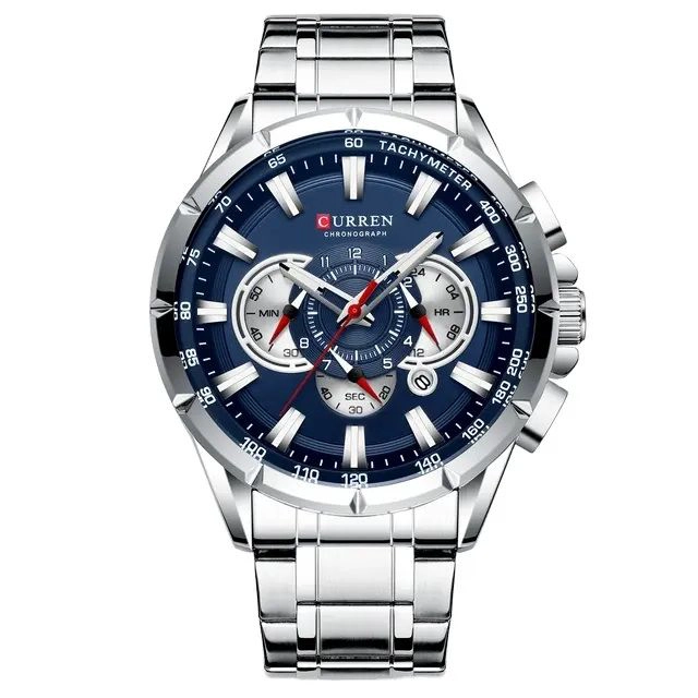 RELOJ HOMBRE CURREN ACERO INOXIDABLE CUARZO CRONOGRAFO DISEÑO ELEGANTE RESISTENCIA AL AGUA - 3