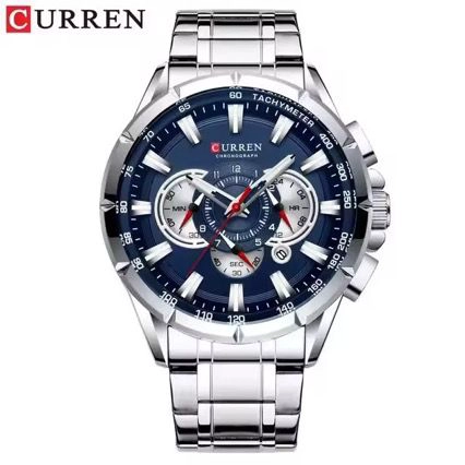 RELOJ HOMBRE CURREN ACERO INOXIDABLE CUARZO CRONOGRAFO DISEÑO ELEGANTE RESISTENCIA AL AGUA - 8