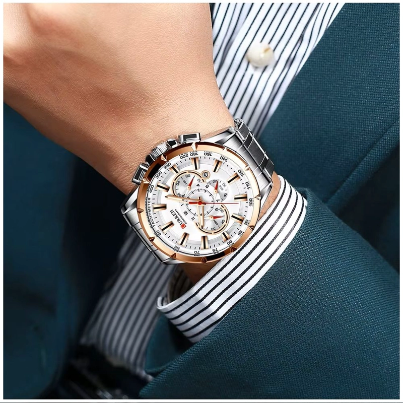 RELOJ HOMBRE ELEGANTE CURREN ACERO INOXIDABLE CUARZO CRONOGRAFO RESISTENCIA AL AGUA 3ATM HARDLEX - 6