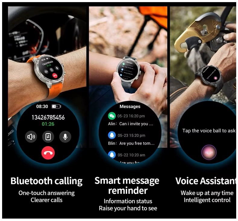 RELOJ INTELIGENTE V99 AMOLED 1.85 BATERIA 710MAH, LLAMADAS SALUD DEPORTE COMPATIBLE IOS ANDROID - 4