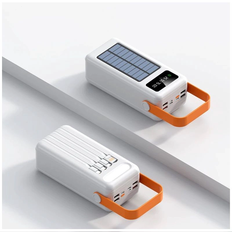 BATERIA PORTATIL POWER BANK SOLAR 40000MAH CABLES INTEGRADOS LUZ LED - 5