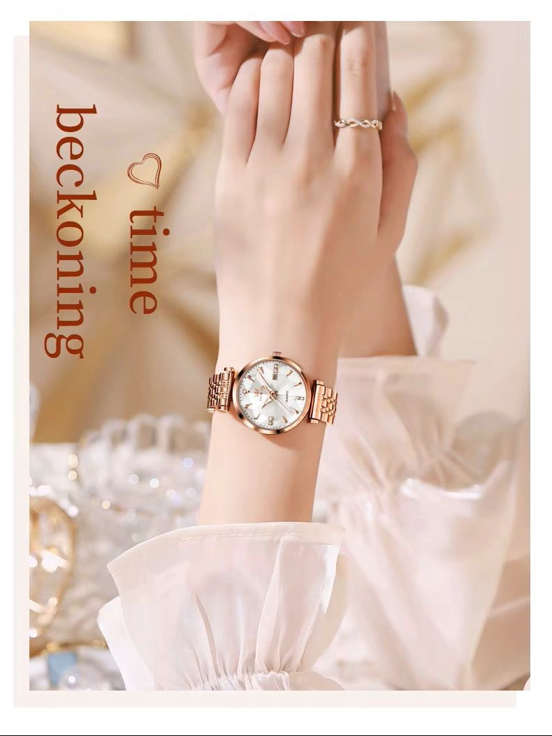 RELOJ DE CUARZO PARA MUJER CON ESFERA BLANCA CLASICA - 3