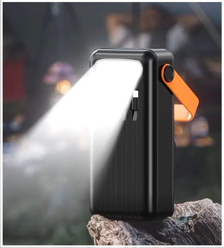 BATERIA PORTATIL POWER BANK SOLAR 40000MAH CABLES INTEGRADOS LUZ LED CARGA RAPIDA - 3
