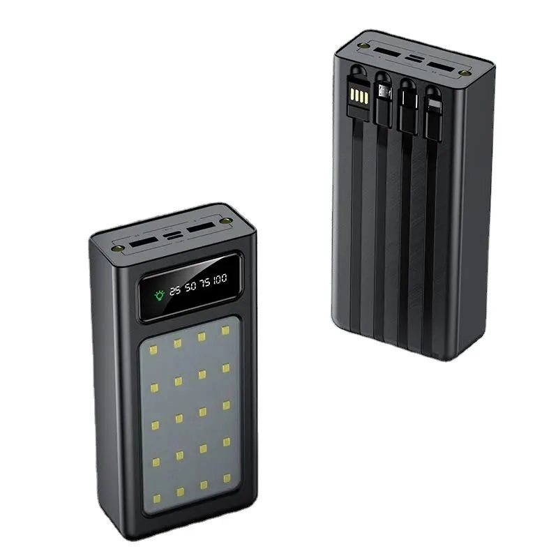 BATERIA PORTATIL POWER BANK 30000MAH CARGA RAPIDA Y LUZ DE EMERGENCIA - 5